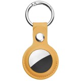 Husa pentru airtag, secure leather holder, yellow, Techsuit