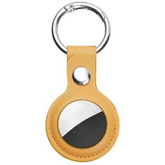 Husa pentru airtag, secure leather holder, yellow foto