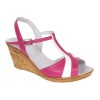 Sandale Dama Piele Naturala Roz Alb Ciucaleti Toc 7cm Elegante Fabricate in Romania Marimi 35-41
