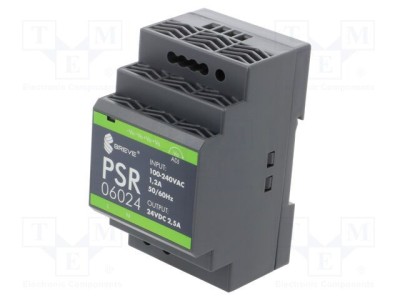 Alimentator pulsatoriu 60W 24VDC 2,5A IP20 BREVE TUFVASSONS foto