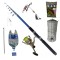 Set lanseta telescopica Fishing 3.6 m, mulineta LC 140 , nada si accesorii