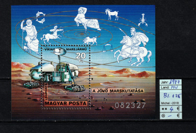 Timbre Ungaria, 1977 | Cercetarea spaţiului - Sonda Viking - Cosmos | MNH | aph foto