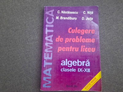 CULEGERE DE PROBLEME PENTRU LICEU CLASELE IX-XII C NASTASESCU 2004 foto