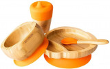Set cadou din bambus Buburuza portocaliu Ecorascals, Eco Rascals
