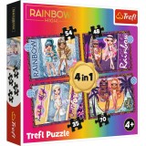 Puzzle Trefl Rainbow High 4in1 Papusile Fashion