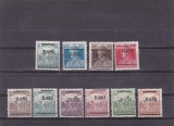 OCUPATIA MAGHIARA IN ROMANIA 1919 BOROSJENO (ARAD INEU) 10 TIMBRE NESTAMPILATE CU SARNIERA