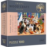 Puzzle Trefl Din Lemn 1000 Piese Echipa De Catei, TREFL Lemn 1000P