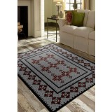 Covor pentru living, model gri rustic