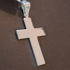 Cruce mare din argint 925 cu finisaj lucios - 4 cm