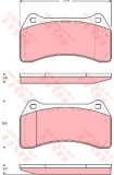Set placute frana,frana disc JAGUAR XJ (N3, X350, X358) (2003 - 2009) TRW GDB1512