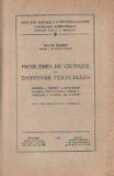 Problemes de Critique et D&#039;Histoire Textuelles