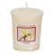 Lum&acirc;nare Parafină, Votive, Aromă Vanilie, Culoare Ecru, Diametru 4.5 cm, &Icirc;nălțime 5 cm