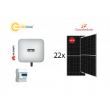 Kit sistem fotovoltaic 10 kW, invertor trifazat Huawei si 22 panouri Canadian Solar 460W