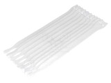 Brățară cu arici Hellermanntyton Albă 200mm x 12.5mm Poliamidă Polipropilenă Diametru Maxim Buclei 60mm 10 buc