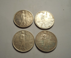 Lot 1 leu 1910, 1 leu 1911, 1 leu 1912 si 1 leu 1914 foto