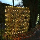 Instalatie craciun tip plasa, cu transformator 31v, 1.5 m x 1.5 m, alb cald, 120 led-uri v5, 8 jocuri de lumini, fir verde, flippy