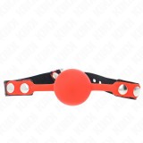 Kink Collar &amp; Gag-Model 2 Mușcă-bilă din Silicon 4 cm cu Lacăt
