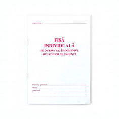 Fisa individuala PSI, format A5, orientare portret, 8 file