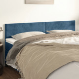 Tablii de pat, 2 buc, albastru &icirc;nchis, 80x5x78/88 cm, catifea GartenMobel Dekor, vidaXL