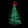 Brad LED Tip Furtun, Model Multicolor, 51x112cm, Picior Metalic, Programe Incluse, Culoare Cablu Verde, Oem