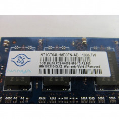 Memorie laptop 1GB DDR2 Nanya 2Rx16 PC2-6400S-666-13-A2 foto