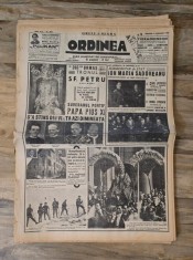 Ziarul Ordinea 11 Februarie 1939, Papa Pius XI foto