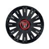 Set 4 Capace Roti pentru Rover, model Active Black Cu Inel Rosu