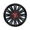 Set 4 Capace Roti pentru Rover, model Active Black Cu Inel Rosu