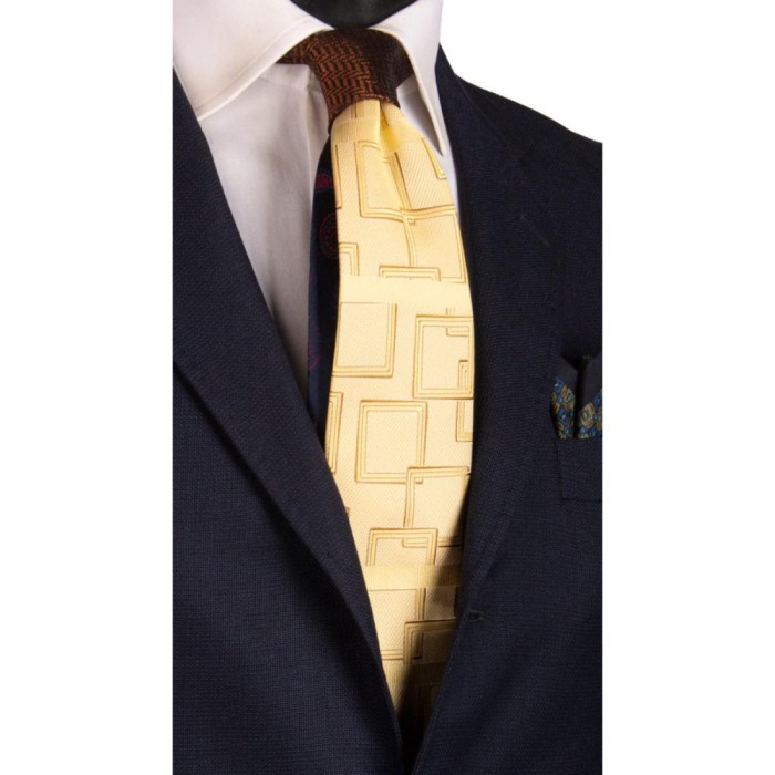 Cravată mătase cu nod &icirc;n contrast N3178, model unicat