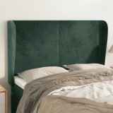 Gossi tablie pat cu aripioare verde inchis 147x23x118/128 cm catifea