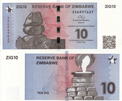 ZIMBABWE 10 zig 2024 UNC!!! foto