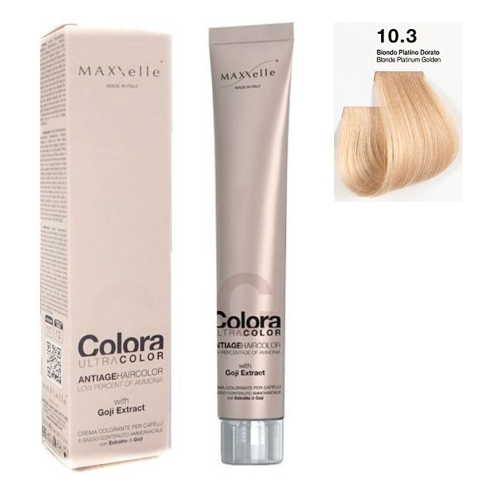 Blond platinat auriu 10.3 Vopsea Colora MaXXelle cu extract de Goji 100 ML