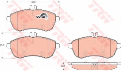 Set placute frana,frana disc MERCEDES E-CLASS Cupe (C207) (2009 - 2016) TRW GDB1736 foto