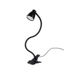 Lampa de birou cu clips, brat flexibil, 3 culori lumina, 10 niveluri, USB, negru, 45 cm, Izoxis GartenVIP DiyLine, Isotrade