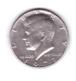 Moneda SUA 1/2 dollar/dolar 1977 D, stare buna, curata, America de Nord, Cupru-Nichel