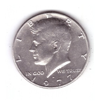 Moneda SUA 1/2 dollar/dolar 1977 D, stare buna, curata foto