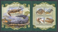 Mozambic 2018 - CROCODILI - BL + KB - MNH - Michel 42 Eur. foto