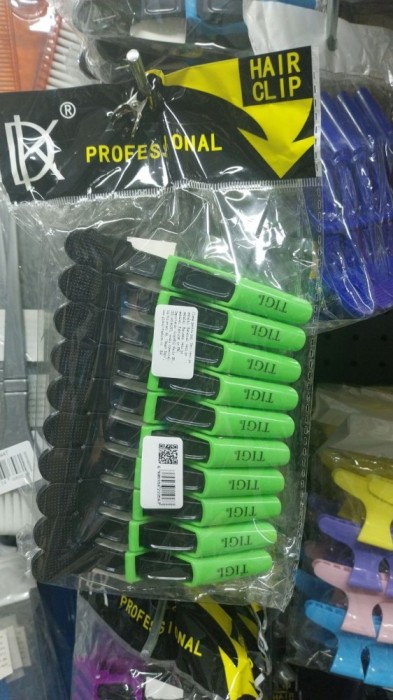 Cleme pentru păr 10 bucăți, negru + verde