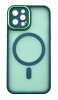 Husa tip MagSafe, Camera Protection Matte Silicon pentru iPhone 14 Plus Verde Inchis, Oem