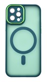 Husa tip MagSafe, Camera Protection Matte Silicon pentru iPhone 11 Pro Verde Inchis, Oem