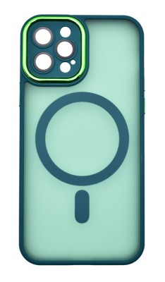 Husa tip MagSafe, Camera Protection Matte Silicon pentru iPhone 11 Pro Verde Inchis foto