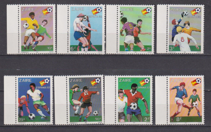 ZAIR 1981 SPORT FOTBAL MI. 722-729 MNH