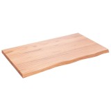 Cumpara ieftin Blat de baie, maro deschis, 100x60x(2-4) cm, lemn masiv tratat