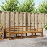 vidaXL Set de canapea 3 pcs natural Lemn Solid de Acacia 3367122