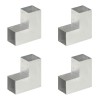 VidaXL Conectori de grindă, formă L, 4 buc, 91x91 mm, metal galvanizat
