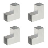 VidaXL Conectori de grindă, formă L, 4 buc, 91x91 mm, metal galvanizat