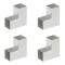 vidaXL Conectori de grindă, formă L, 4 buc, 91x91 mm, metal galvanizat