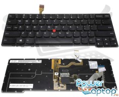Tastatura Lenovo SN8330BL iluminata layout US fara rama enter mic, Thinkpad X1 Carbon Gen 2 2014 iluminata