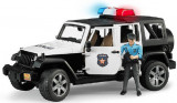 Masina - Jeep Wrangler Unlimited Rubicon de politie cu sirena si figurina | Bruder