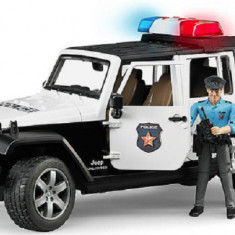 Masina - Jeep Wrangler Unlimited Rubicon de politie cu sirena si figurina | Bruder